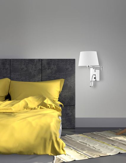 Nova Luce CINGO Wandleuchte LED&E27 2-fach Chrom 3W Warmweiss 36x11x33cm 6102682