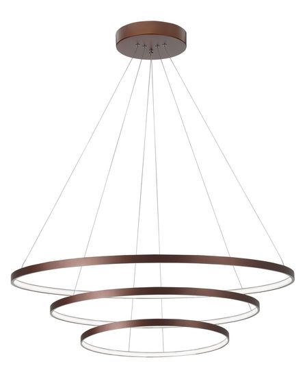 Nova Luce FERROL LED Pendelleuchte Braun 123W Warmweiss 150x80cm dimmbar 6265004