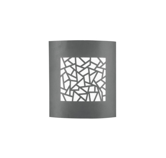 Nova Luce ZENITH Wandleuchte E27 Grau 12W IP44 23x9,5x26,4cm dimmbar 713212