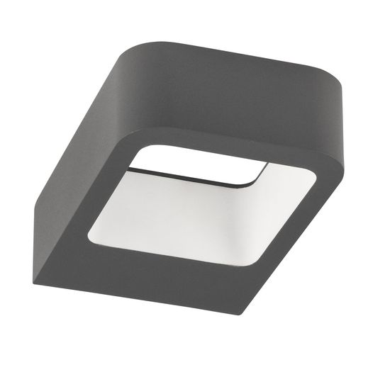 Nova Luce ACQUA LED Wandleuchte Grau 5W IP54 Warmweiss 12x18x5cm 713312
