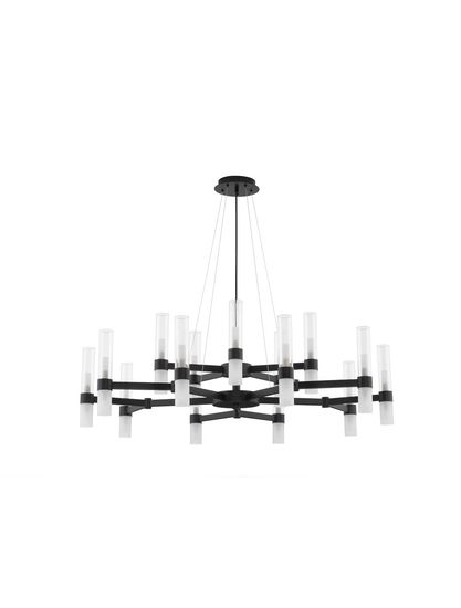 Nova Luce CENTURY Pendelleuchte G9 30-fach Schwarz 210x120cm dimmbar 9006053