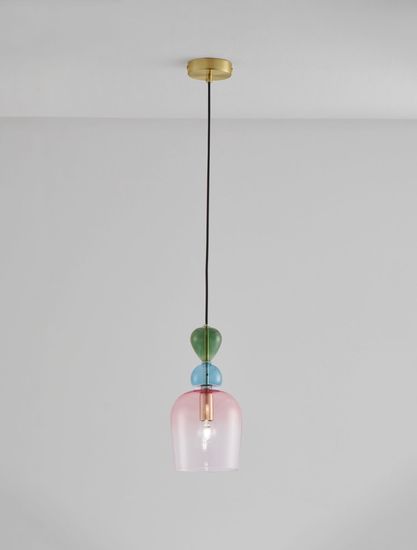 Nova Luce MURANO Pendelleuchte E14 Gold 185,5x15,7cm dimmbar 9009234
