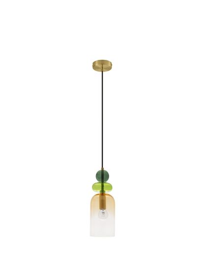 Nova Luce MURANO Pendelleuchte E14 Gold 184x10,8cm dimmbar 9009235