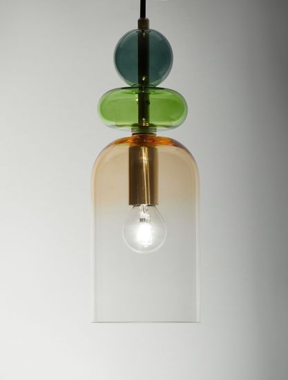 Nova Luce MURANO Pendelleuchte E14 Gold 184x10,8cm dimmbar 9009235