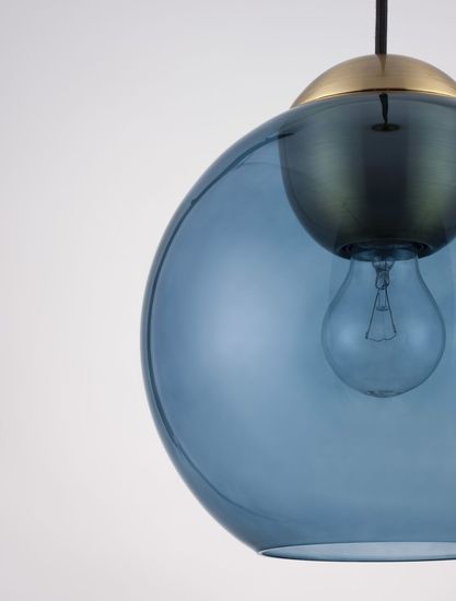Nova Luce MIDORI Pendelleuchte E27 Gold Blau 182,5x24cm dimmbar 9009240