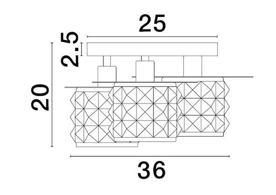 Nova Luce LAWAN Deckenleuchte G9 3-fach Chrom 20x36cm dimmbar 9009292