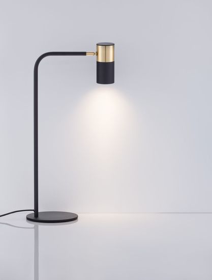Nova Luce PONGO Tischleuchte GU10 Schwarz 55x16cm dimmbar 9010225