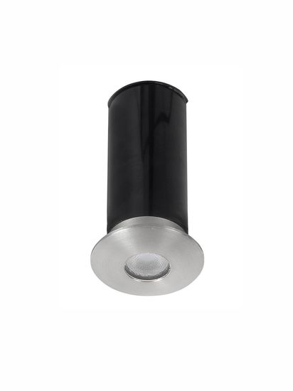 Nova Luce BANG LED Bodeneinbauleuchte Nickel 1W IP67 Warmweiss 3,7x3,7x5,3cm 9019212