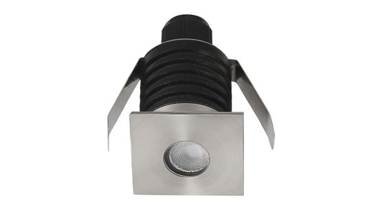 Nova Luce BANG LED Bodeneinbauleuchte Nickel 1W IP67 Warmweiss 3,7x3,7x5,3cm 9019213
