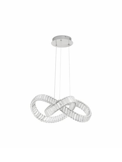 Nova Luce CONCETO LED Pendelleuchte Chrom 49W Neutralweiss 120x60cm dimmbar 9019723