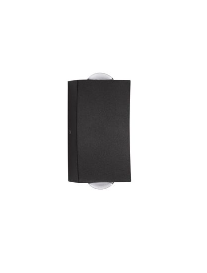 Nova Luce DEWEI LED Wandleuchte Schwarz 2x2W IP54 Warmweiss 5x4x9cm 9026117