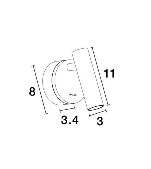 Nova Luce CLIP LED Wandleuchte Satin 3W Warmweiss 8x3,4x11cm 9030203