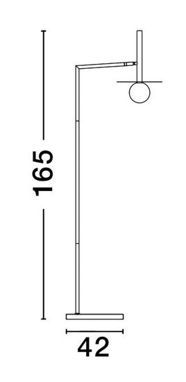 Nova Luce PIELO Stehlampe G9 Schwarz 165x42cm 9043309