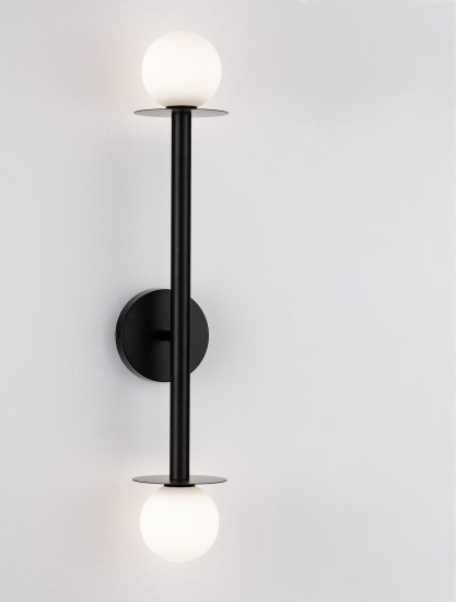 Nova Luce PIELO Wandleuchte G9 2-fach Schwarz 12x14x67cm dimmbar 9043317