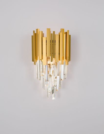 Nova Luce GRANE Wandleuchte E14 2-fach Gold 25x15,5x35cm dimmbar 9050100