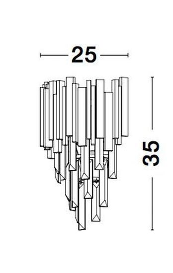 Nova Luce GRANE Wandleuchte E14 2-fach Gold 25x15,5x35cm dimmbar 9050100