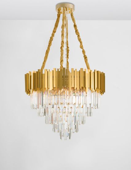 Nova Luce GRANE Pendelleuchte E14 12-fach Gold 120x73cm dimmbar 9050110