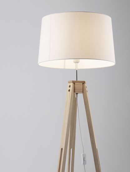 Nova Luce LE ROY Stehlampe E27 Naturholz 145x50cm 9050165