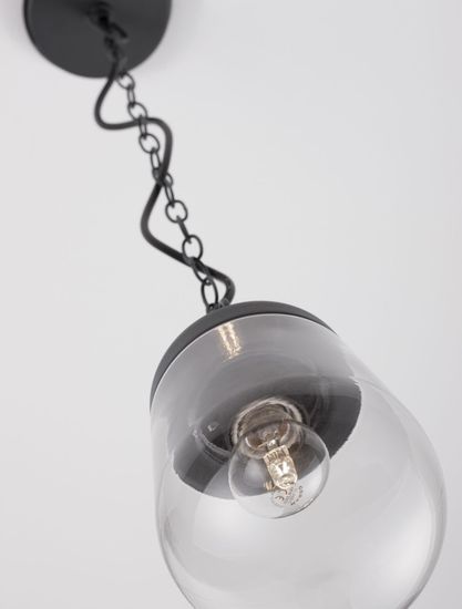 Nova Luce OMIKA Hängeleuchte E27 Grau 12W IP54 15x15x88,5cm dimmbar 9060197