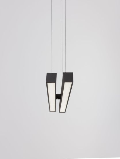 Nova Luce X-LINE LED Pendelleuchte Schwarz 40W Warmweiss 100x8x120cm dimmbar 9060920