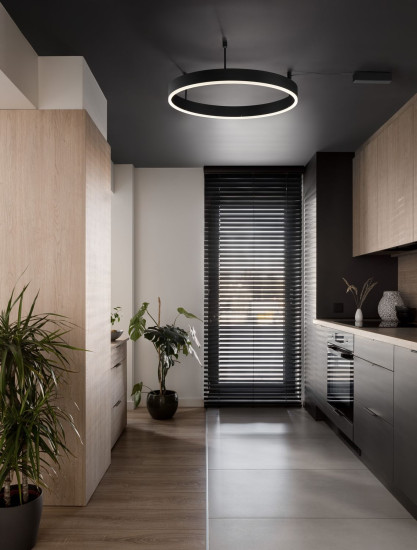 Nova Luce MOTIF LED Deckenleuchte Schwarz 46W Warmweiss 60x1,2x18cm dimmbar 9063601