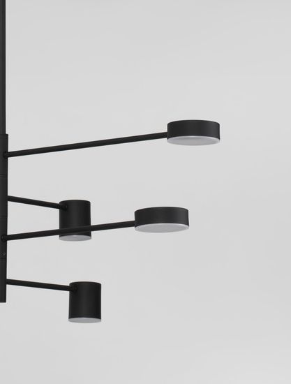 Nova Luce NORDIK LED Pendelleuchte Schwarz 40W Warmweiss 100x100cm dimmbar 9080122