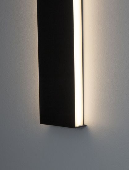 Nova Luce SELINE LED Wandleuchte Schwarz 44W Warmweiss 120x2,7x7,5cm 9081400