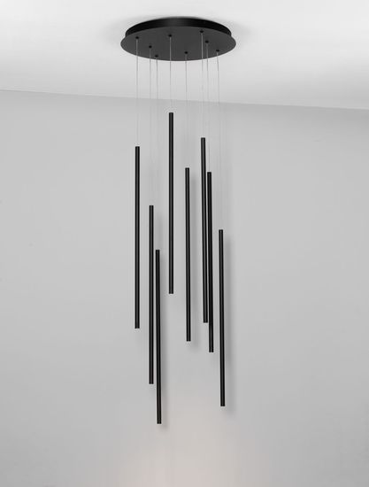 Nova Luce ELETTRA LED Pendelleuchte Schwarz 40W Warmweiss 100x40cm dimmbar 9081802