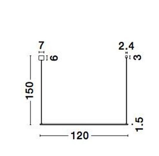 Nova Luce ELETTRA LED Pendelleuchte Messing 20W Warmweiss 120x7x150cm 9088102