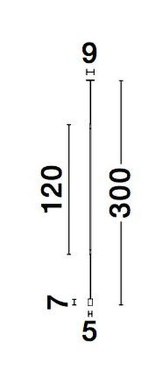 Nova Luce ELETTRA LED Pendelleuchte Schwarz 20W Warmweiss 300x7cm 9088107