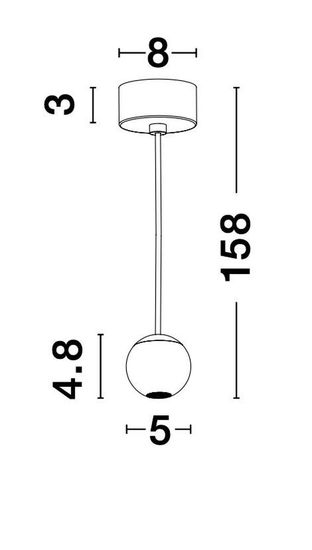 Nova Luce NOCCI LED Pendelleuchte Weiß 4W Warmweiss 158x5cm 9103211
