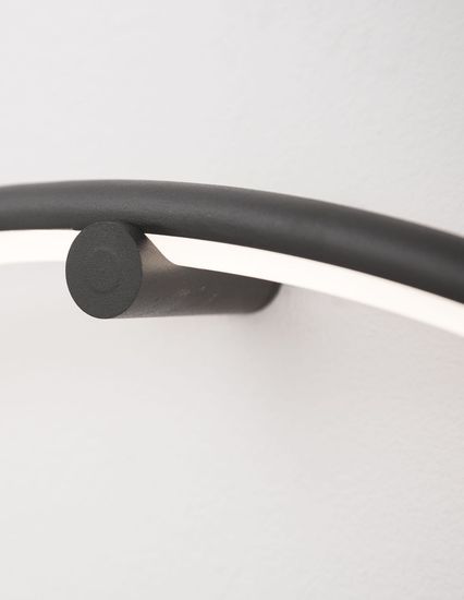 Nova Luce RING LED Wand/Tischleuchte Schwarz 19W Warmweiss 45x2x45cm dimmbar 9108312