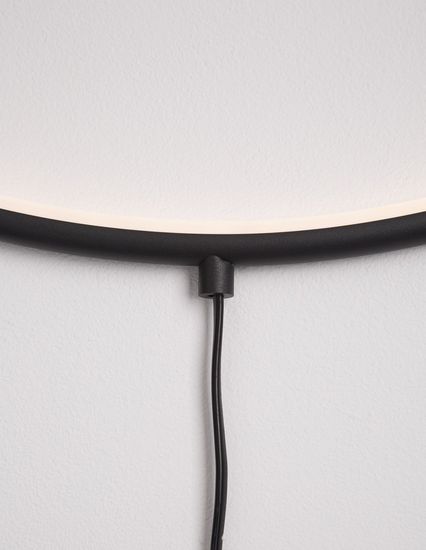 Nova Luce RING LED Wand/Tischleuchte Schwarz 19W Warmweiss 45x2x45cm dimmbar 9108312