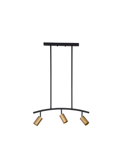Nova Luce POGNO Pendelleuchte GU10 3-fach Schwarz 72,2x10x90cm dimmbar 9111456
