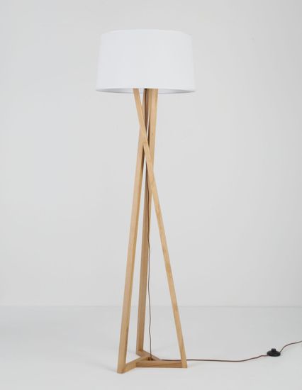 Nova Luce SALINO Stehlampe E27 Naturholz 164x50cm 9145071