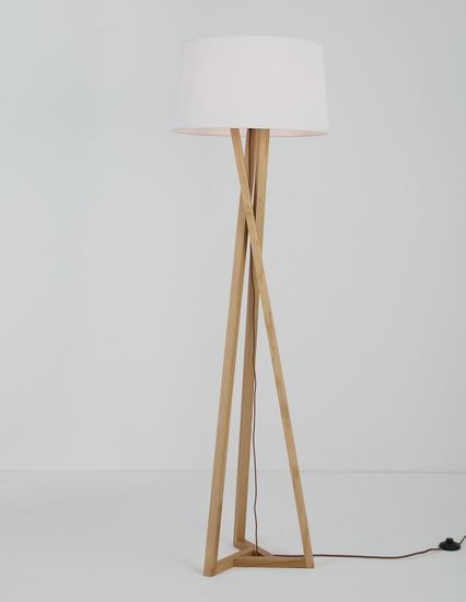 Nova Luce SALINO Stehlampe E27 Naturholz 164x50cm 9145071