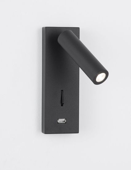 Nova Luce FUSE LED Wandleuchte Schwarz 3W Warmweiss 6x12,3x18cm 9170102