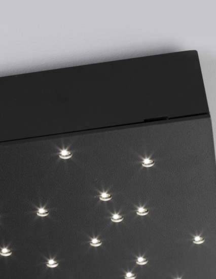 Nova Luce CIELO LED Deckenleuchte Schwarz 8W Steuerbare Lichtfarbe 30x30x4cm dimmbar 9180382