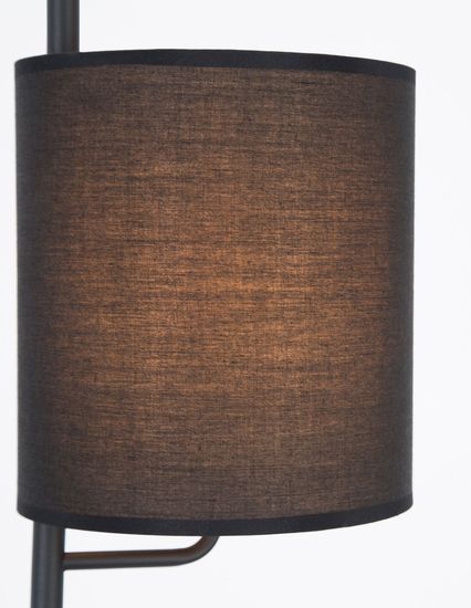 Nova Luce YAMA Stehlampe E27 Schwarz 176x20cm 9180522