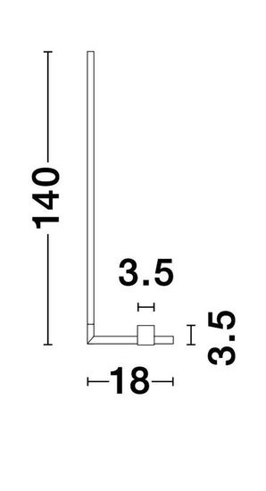 Nova Luce RACCIO LED Stehlampe Messing 21W Warmweiss 18x12x140cm 9180726