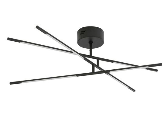 Nova Luce RACCIO LED Deckenleuchte Schwarz 32W Warmweiss 84x77x25,5cm dimmbar 9180761