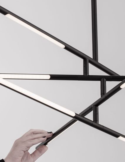 Nova Luce RACCIO LED Pendelleuchte Schwarz 48W Warmweiss 84x80x81cm dimmbar 9180780