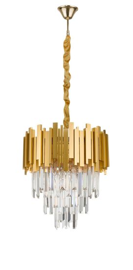 Nova Luce GRANE Pendelleuchte E14 4-fach Gold 120x40cm dimmbar 9181100