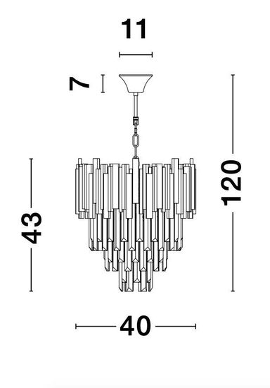 Nova Luce GRANE Pendelleuchte E14 4-fach Gold 120x40cm dimmbar 9181100