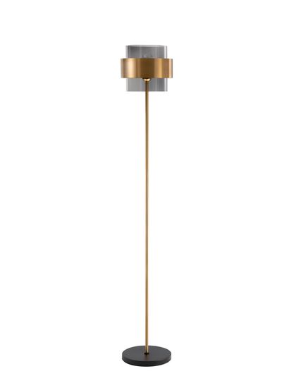 Nova Luce SIANNA Stehlampe E27 Gold 154x25cm 9236410