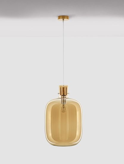 Nova Luce CINZIA Pendelleuchte E27 Gold Champagner 198x30cm dimmbar 9236640