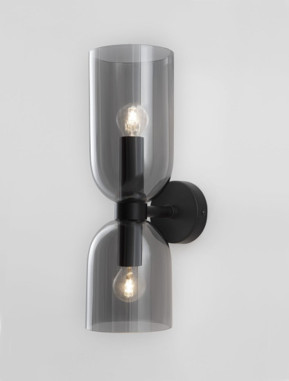 Nova Luce PALMER Wandleuchte E14 2-fach Schwarz 11,5x16,5x37,5cm dimmbar 9241110