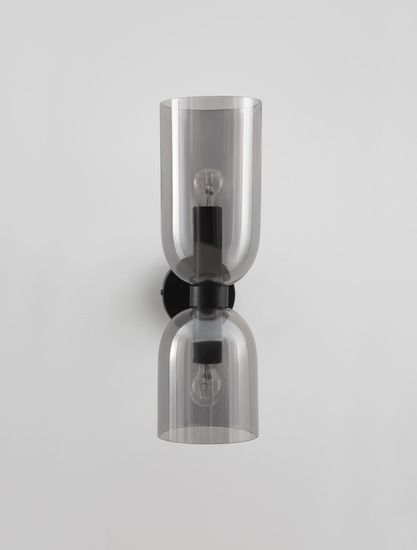 Nova Luce PALMER Wandleuchte E14 2-fach Schwarz 11,5x16,5x37,5cm dimmbar 9241110
