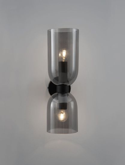 Nova Luce PALMER Wandleuchte E14 2-fach Schwarz 11,5x16,5x37,5cm dimmbar 9241110