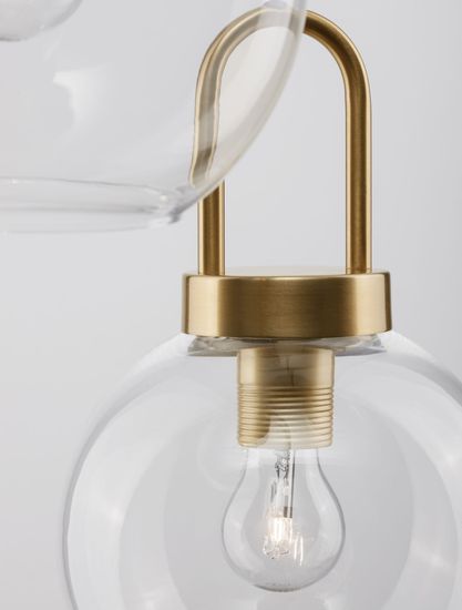 Nova Luce IRVINE Pendelleuchte E27 3-fach Gold 150x30cm dimmbar 9241190